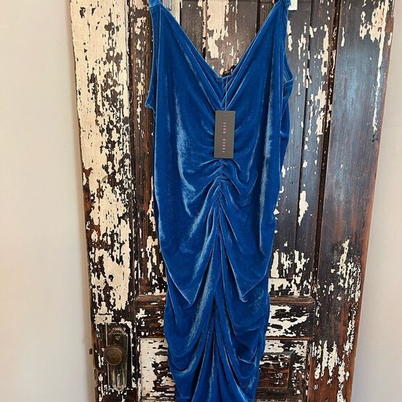NWT Faded Rose women’s velour like drape dress. Size 1X. - Picture 1 of 10
